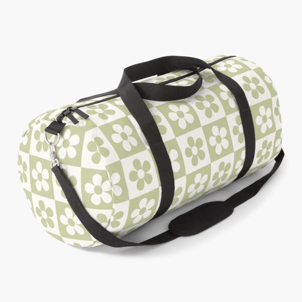 Aperçu de l'œuvre Étui de téléphone et couverture vert clair à carreaux et fleurs pour femmes et filles, décoration minimaliste vert prairie pour maman ou grand-mère, cadeaux d'anniversaire vert clair à carreaux et fleurs pour elle créée et vendue par VivaFy.