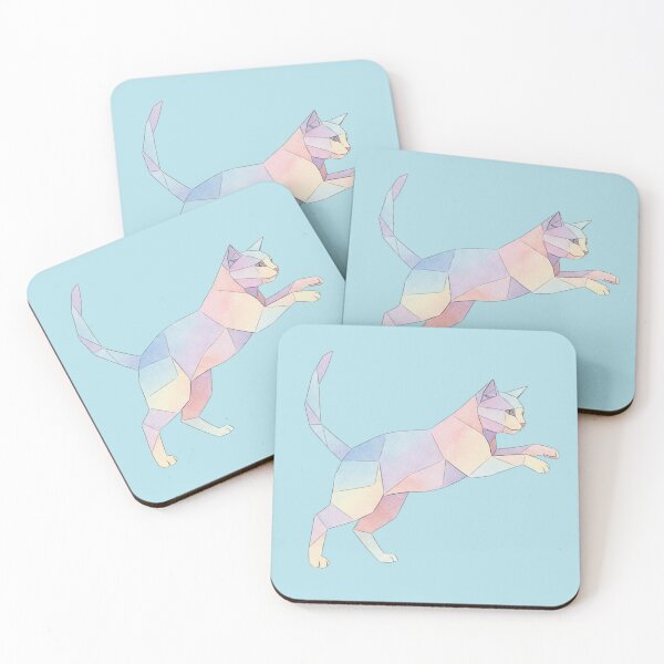 Item preview, Jumping cat in watercolor style designed and sold by bsbd-action.