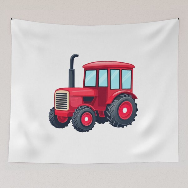 Item preview, Cartoon Farm Tractor Illustration designed and sold by hanuraputre.