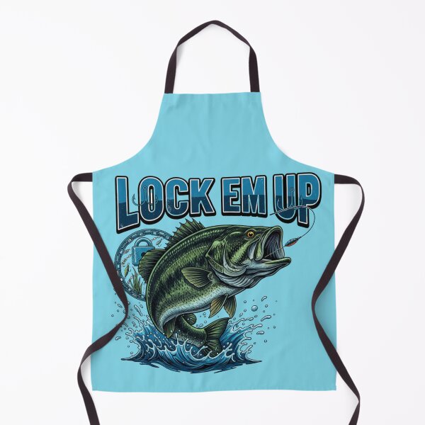 Item preview, Bass Fishing Lock Em Up – Funny Fisherman Design designed and sold by TrackinDaTrends.