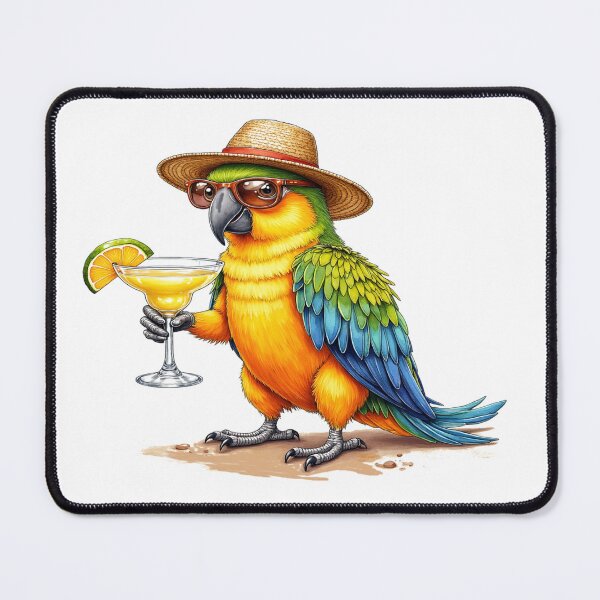 Item preview, Funny Tropical Parrot – Summer Beach Cocktail Bird Gift designed and sold by Kloud99.