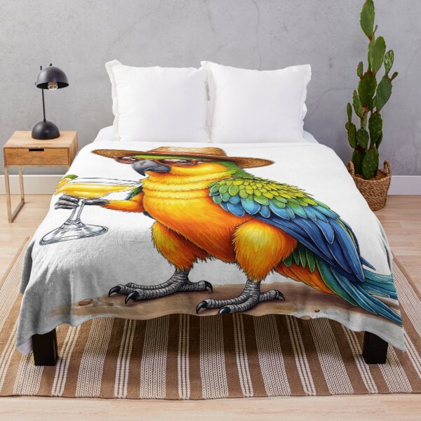 Item preview, Funny Tropical Parrot – Summer Beach Cocktail Bird Gift designed and sold by Kloud99.