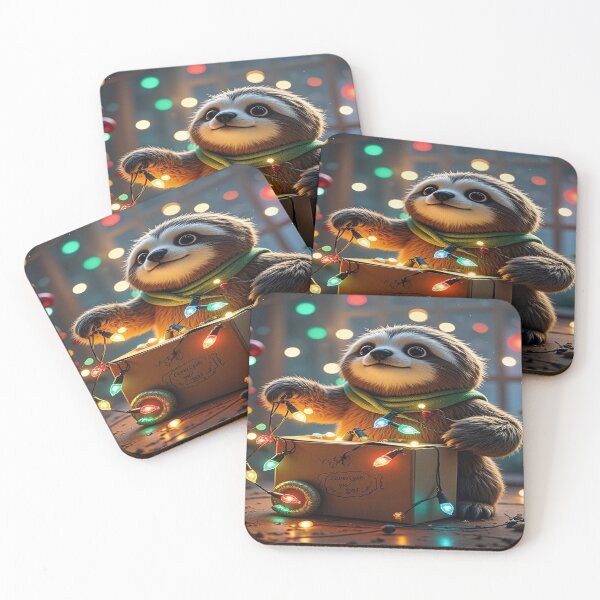 Item preview, Funny Christmas Sloth – Cute Holiday Lights Gift Design designed and sold by Kloud99.