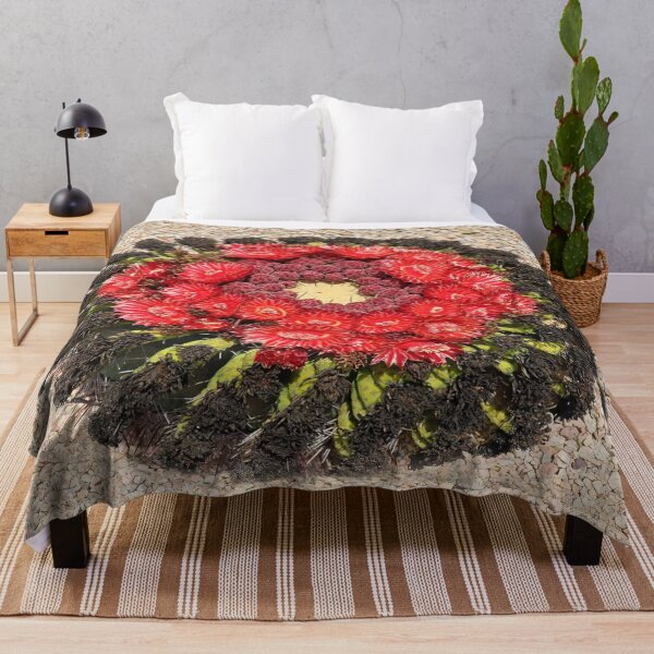 Item preview, Red Beautiful Barrel Cactus Flowers designed and sold by simonjayphotos.