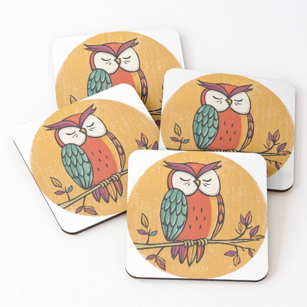 Item preview, Whimsical Woodland Watcher – Vibrant Owl Illustration with Autumn Flair designed and sold by ForeverPrintsOK.