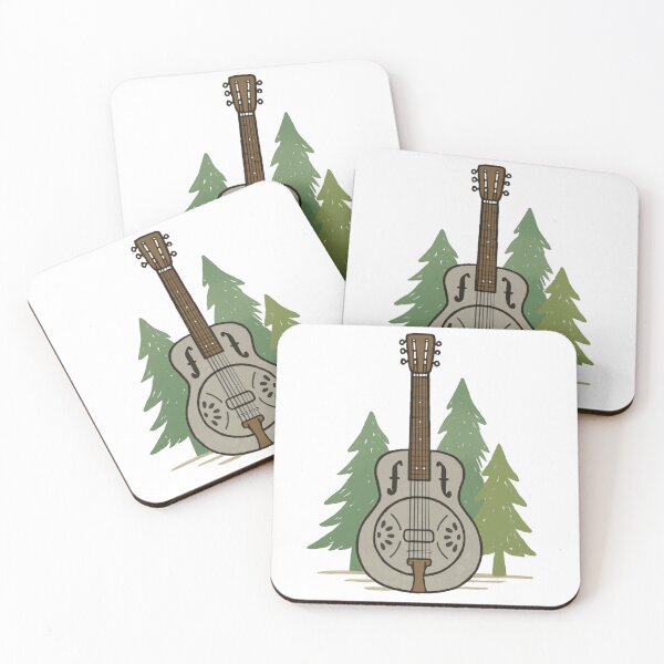 Item preview, Steel Dobro Forest – Rustic Music Lover Art designed and sold by The Sierra Mountain Corner.