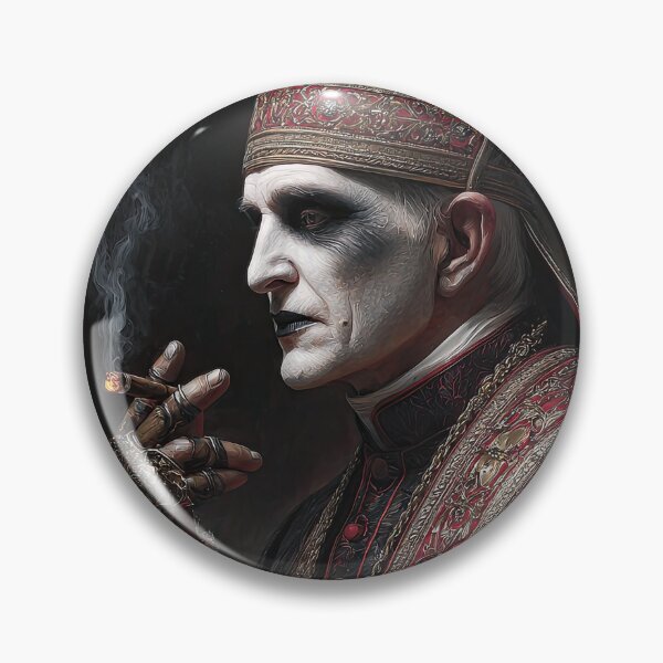 Item preview, Smoking Pope in Black and Red designed and sold by Shannon Hilson.