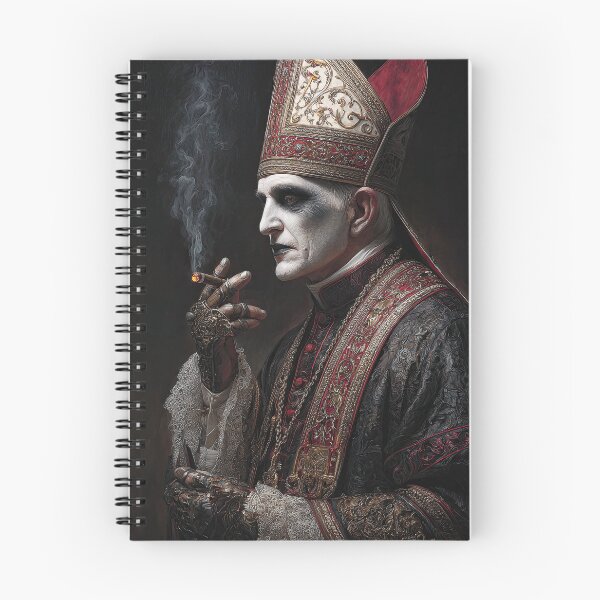 Item preview, Smoking Pope in Black and Red designed and sold by Shannon Hilson.
