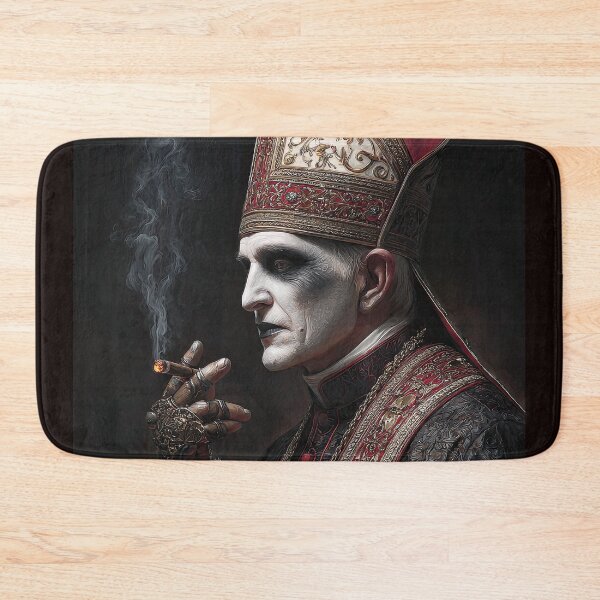 Item preview, Smoking Pope in Black and Red designed and sold by Shannon Hilson.