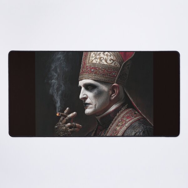 Item preview, Smoking Pope in Black and Red designed and sold by Shannon Hilson.