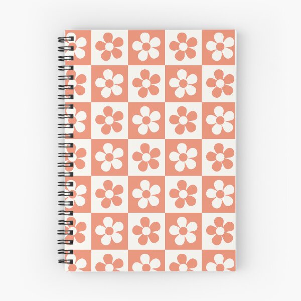 Item preview, Coral Checkered Floral Journal, Blanket & iPhone Case for Women & Girls, Coral Checkered Floral Holiday Gift for Mom or Daughter, Coral Checkered Floral Cozy Gift for Grandma or Auntie designed and sold by VivaFy.