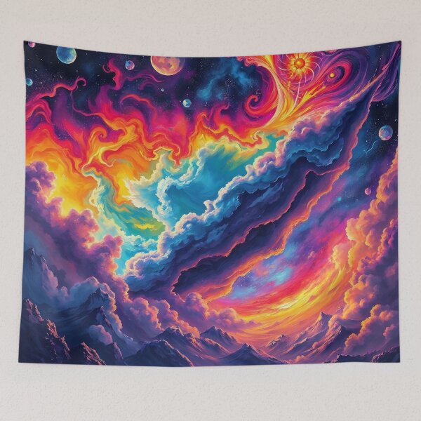 Item preview, Galactic Rainbow Waves designed and sold by Cosmic Creations Digital Art.