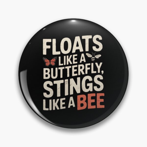 Item preview, Floats like a butterfly stings like a bee | Iconic retro motivational boxing phrase designed and sold by ALL ART .