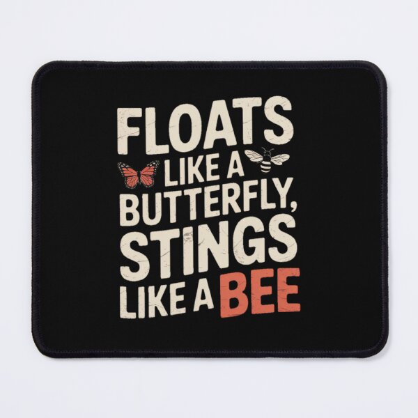 Item preview, Floats like a butterfly stings like a bee | Iconic retro motivational boxing phrase designed and sold by ALL ART .