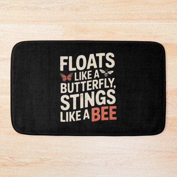 Item preview, Floats like a butterfly stings like a bee | Iconic retro motivational boxing phrase designed and sold by ALL ART .