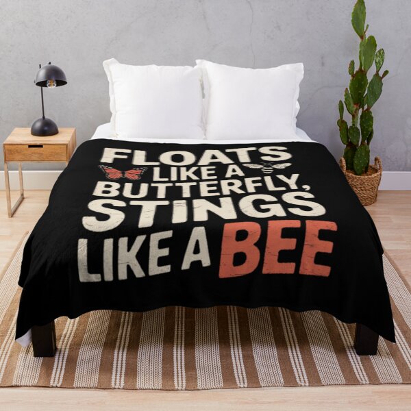 Item preview, Floats like a butterfly stings like a bee | Iconic retro motivational boxing phrase designed and sold by ALL ART .