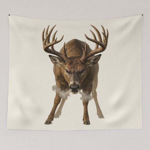 Item preview, Snorting Angry Whitetail Buck Deer designed and sold by nikkolaus.