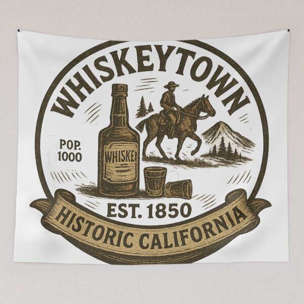 Item preview, Whiskeytown – Historic California Vintage Emblem designed and sold by The Sierra Mountain Corner.