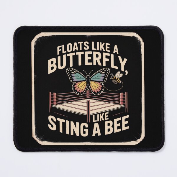 Item preview, Floats like a butterfly stings like a bee | Iconic retro motivational boxing phrase designed and sold by ALL ART .
