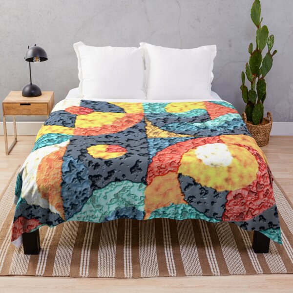 Item preview, 4 part geometric abstract riddled colorful design designed and sold by SmashingDeals.