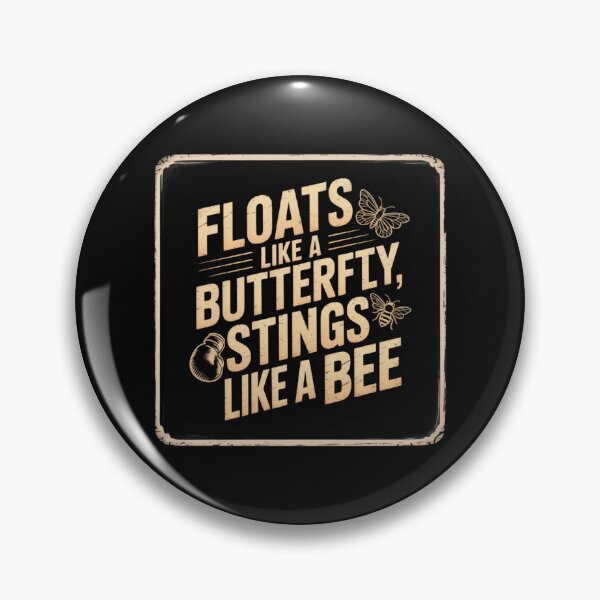 Item preview, Floats like a butterfly stings like a bee | Iconic retro motivational boxing phrase designed and sold by ALL ART .