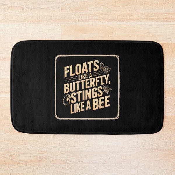 Item preview, Floats like a butterfly stings like a bee | Iconic retro motivational boxing phrase designed and sold by ALL ART .