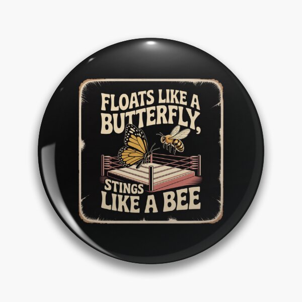 Item preview, Floats like a butterfly stings like a bee | Iconic retro motivational boxing phrase designed and sold by ALL ART .