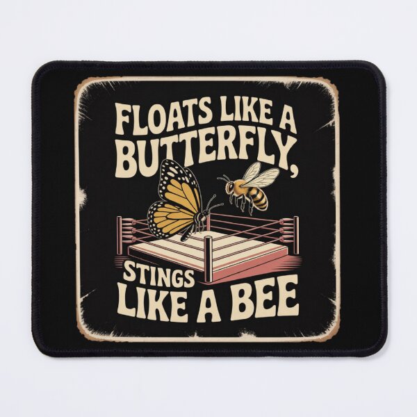 Item preview, Floats like a butterfly stings like a bee | Iconic retro motivational boxing phrase designed and sold by ALL ART .