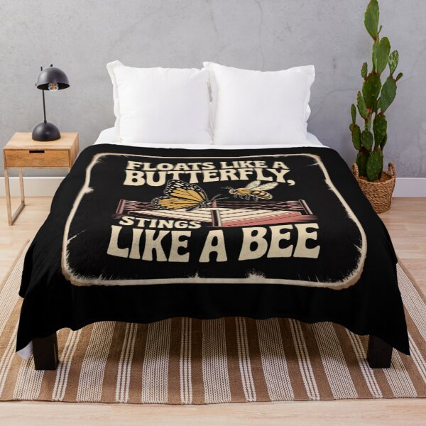 Item preview, Floats like a butterfly stings like a bee | Iconic retro motivational boxing phrase designed and sold by ALL ART .