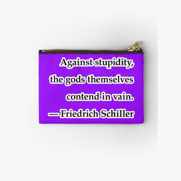 Item preview, Against stupidity, the gods themselves contend in vain, purple background designed and sold by mntimg.