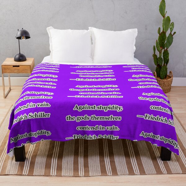 Item preview, Against stupidity, the gods themselves contend in vain, purple background designed and sold by mntimg.