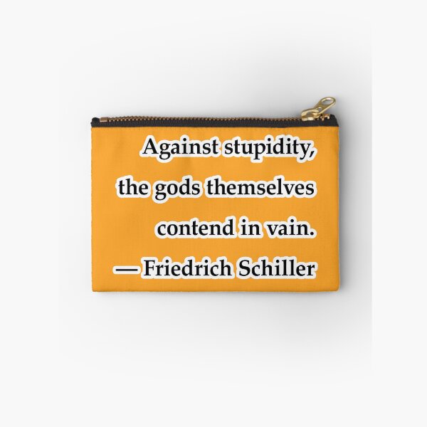 Item preview, Against stupidity, the gods themselves contend in vain, orange background designed and sold by mntimg.