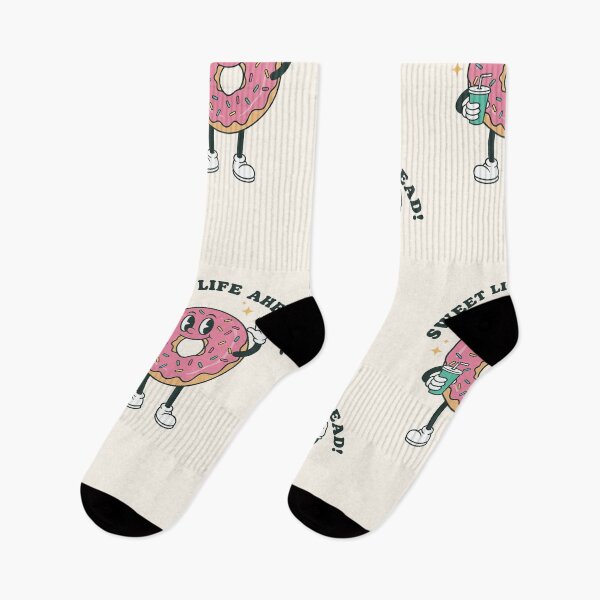 Item preview, Sweet Life Ahead Retro Donut Cartoon Mascot designed and sold by HoopeStylee.