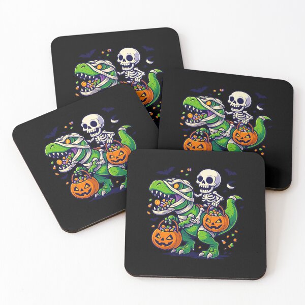 Item preview, Trick-or-Rex – Skeleton Riding Mummy T-Rex Halloween Design designed and sold by DailyDrivesct.