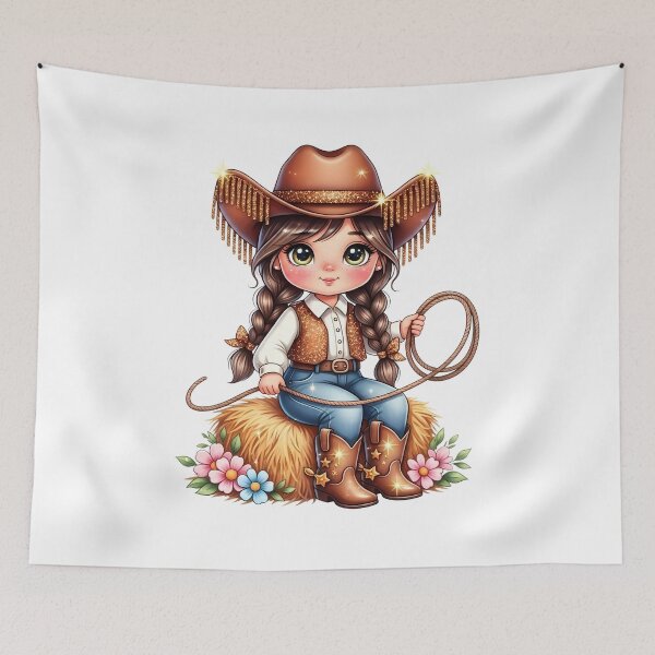 Item preview, Cute Cowgirl PNG | Sparkly Glitter Western Girl Design designed and sold by Ellen'Studio.