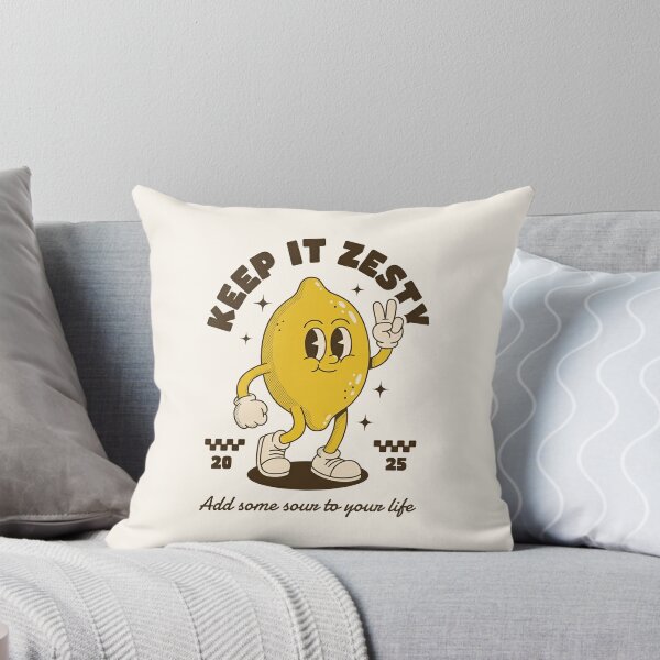 Item preview, Keep It Zesty Lemon Retro Cartoon Mascot - Add Some Sour To Your Life designed and sold by HoopeStylee.
