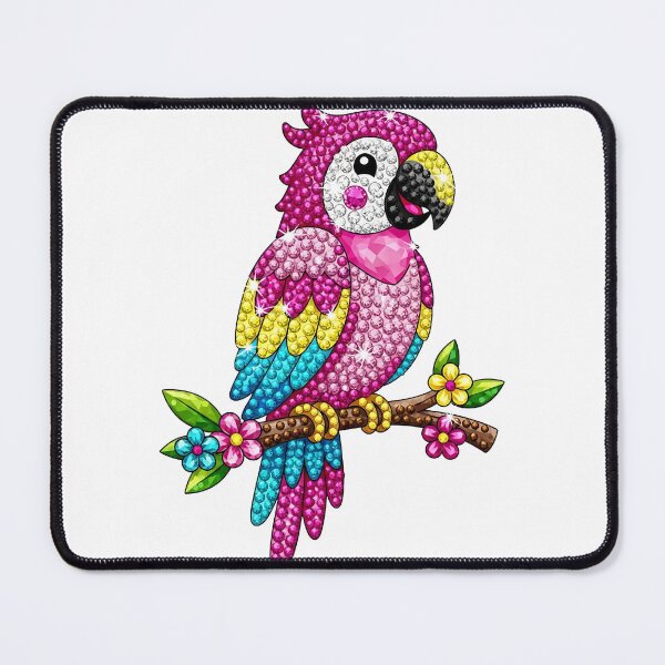 Item preview, Pink Cute Parrot PNG | Adorable Kawaii Bird Illustration designed and sold by Ellen'Studio.