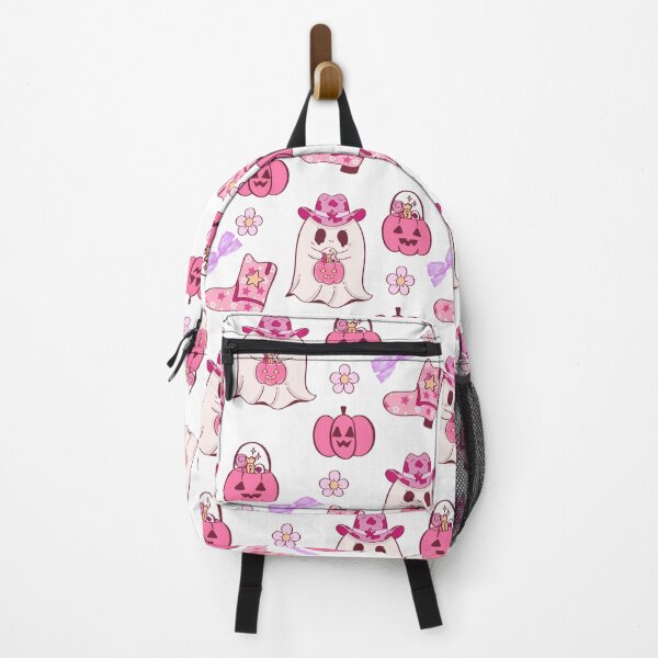 Artikelvorschau, Süße rosa & lila Cowgirl-Geister mit Kürbissen, Cowboystiefeln & Schleifen | Kawaii Western Halloween Design entworfen und verkauft von TheJCGallery.