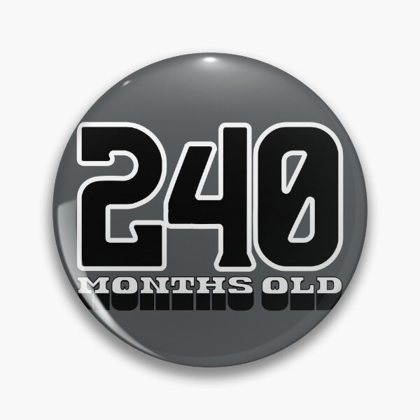Item preview, 240 Months Old — Funny 20th Birthday Gag Design for Young Adults designed and sold by downUnderInk.
