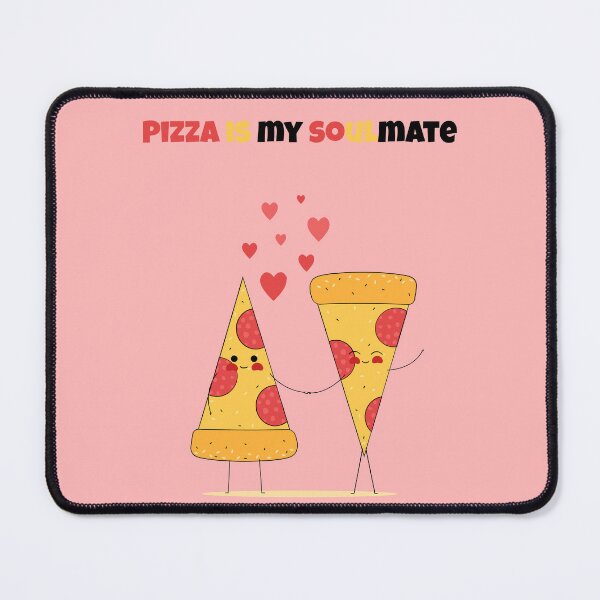Artikelvorschau, Pizza ist mein Seelenverwandter - Lustiges Foodie-Design entworfen und verkauft von BrightMood Designs.