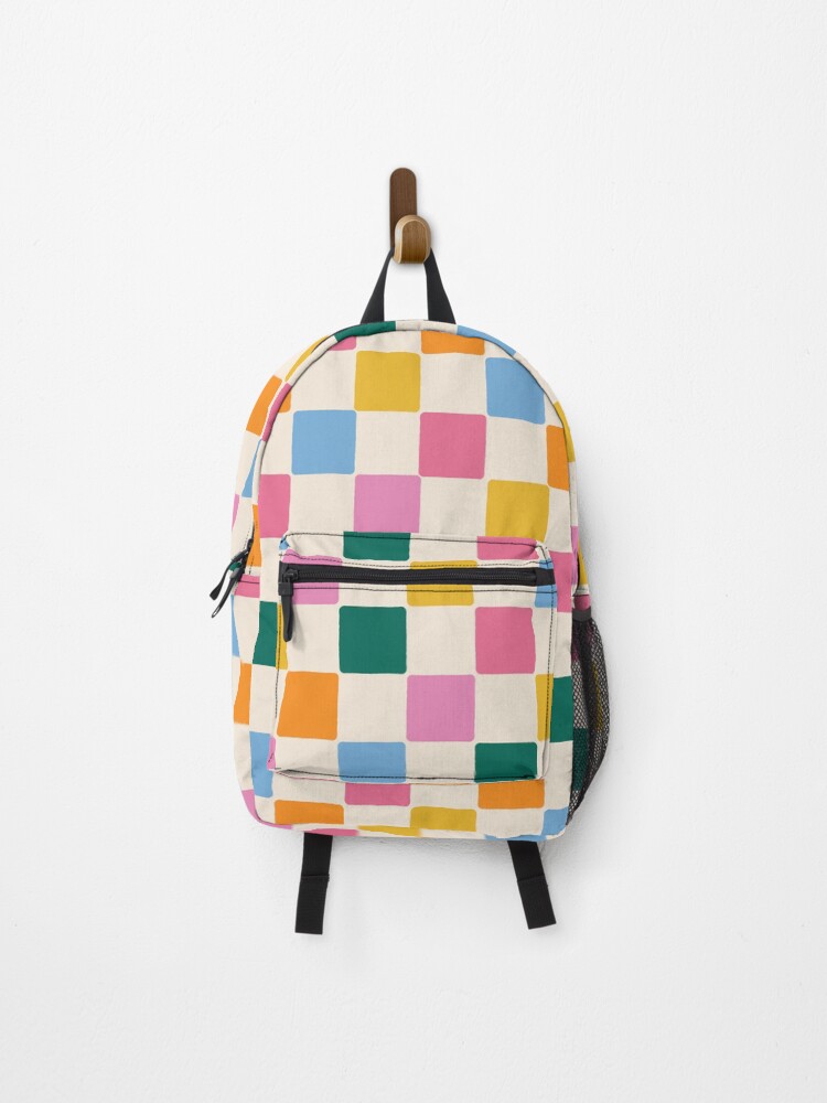 Thumbnail 1 of 3, Backpack, Check Colorful Pattern designed and sold by KeekStudio.