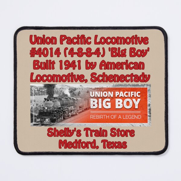 Item preview, Train logo,UP, Union Pacific Locomotive #4014 'Big Boy', Shelly's Train Store,Vintage, Classic,Archaic, Collectible Train Logos,Rail & Railroad Logos,train stickers,magnets,t-shirts,posters designed and sold by MoreEZUSA-Here.