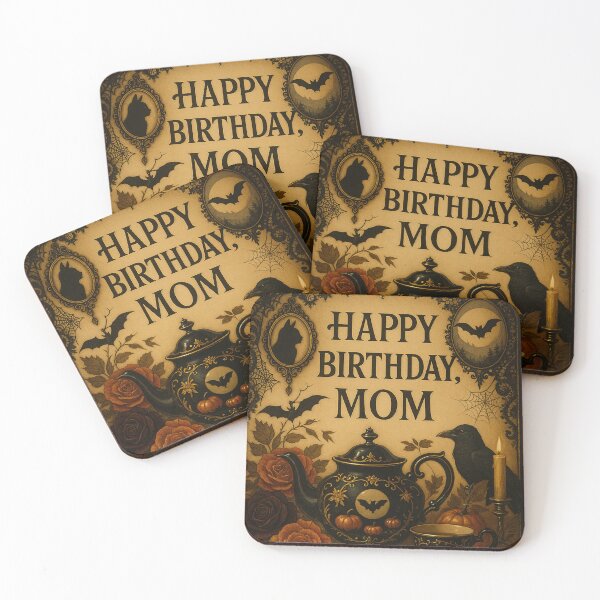 Item preview, Victorian Halloween Teapot Birthday Card – Happy Birthday, Mom designed and sold by hollie13.