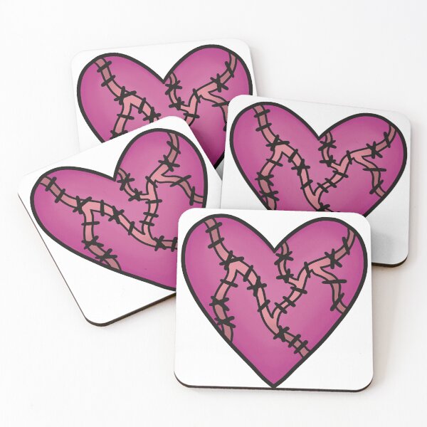 Item preview, Stitched Broken Pink Heart designed and sold by sleepyheadedbb.