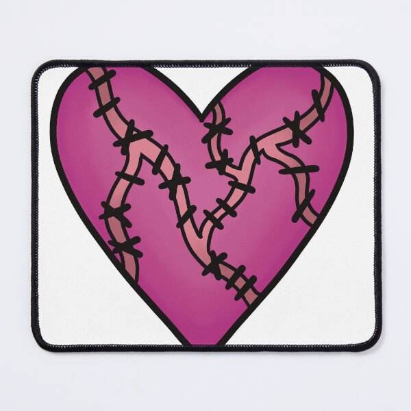 Item preview, Stitched Broken Pink Heart designed and sold by sleepyheadedbb.