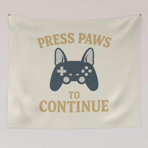 Item preview, Press Paws to Continue – French Bulldog Gamer Minimalist T-Shir designed and sold by AdelStore.