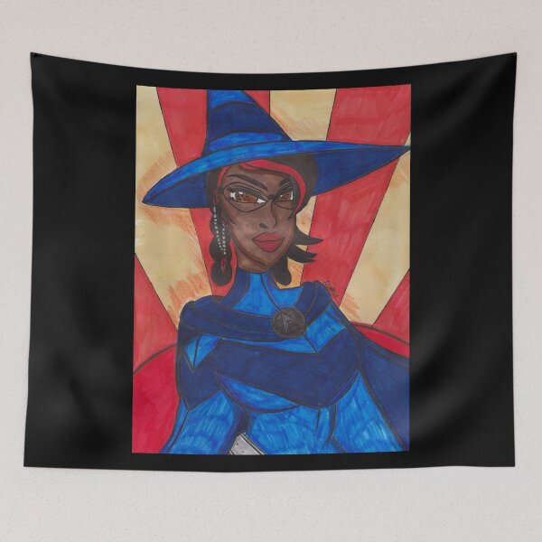 Item preview, Bold Witch in Blue Attire designed and sold by Ronald Woods.