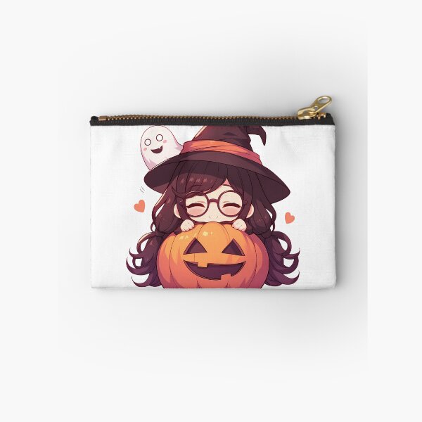 Item preview, Toko Fukawa Danganronpa Halloween Pumpkin Witch Brown Black Cute Kawaii Chibi Anime Girl designed and sold by HumbertoValveno.