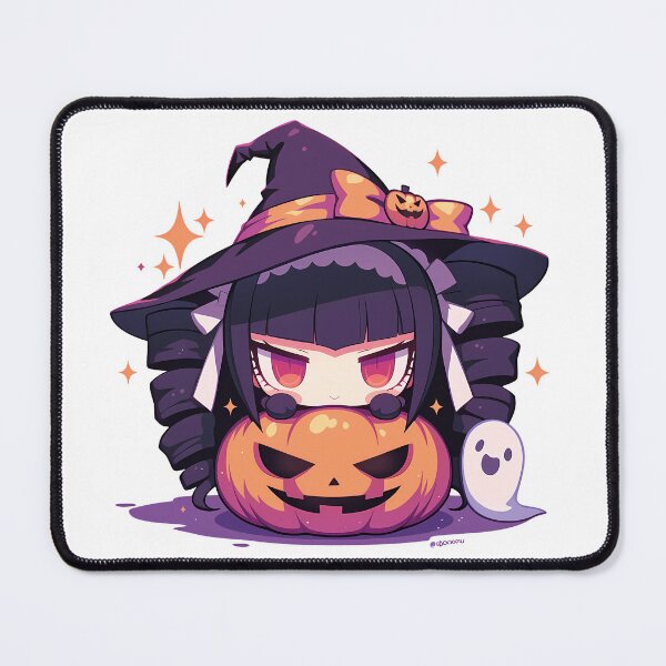 Item preview, Celestia Ludenberg Danganronpa Halloween Pumpkin Witch Dark Purple Cute Kawaii Chibi Anime Girl designed and sold by HumbertoValveno.