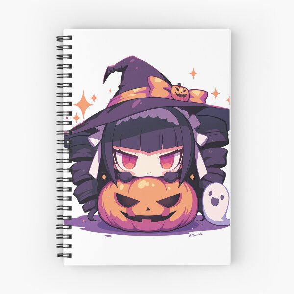 Item preview, Celestia Ludenberg Danganronpa Halloween Pumpkin Witch Dark Purple Cute Kawaii Chibi Anime Girl designed and sold by HumbertoValveno.